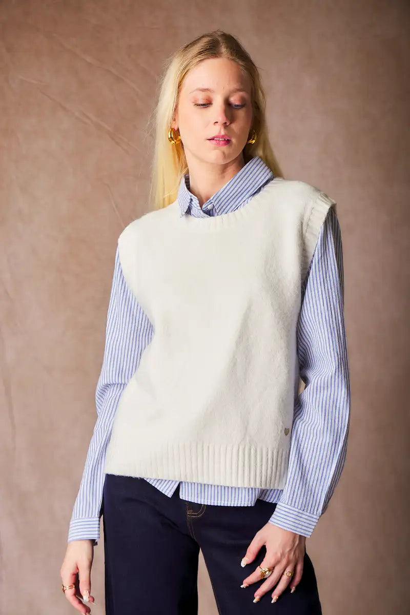Pull sans manches femme