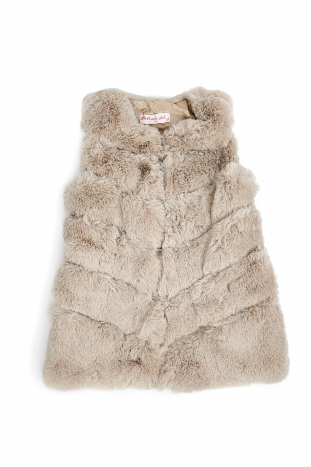 Gilet sans manches fausse fourrure