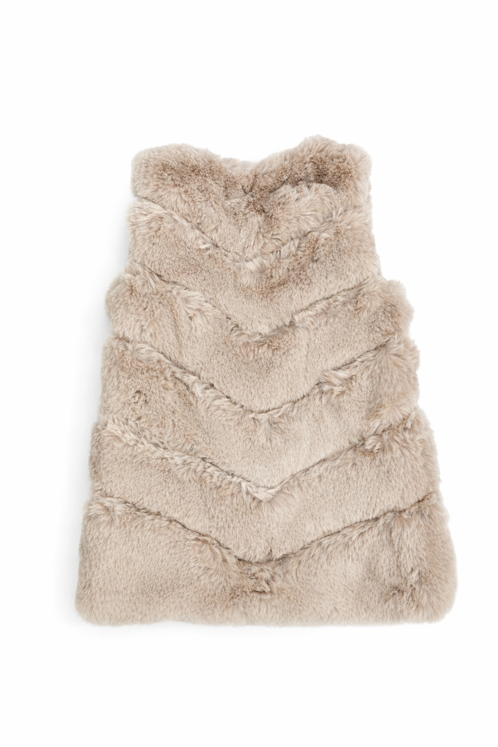 Gilet sans manches fausse fourrure