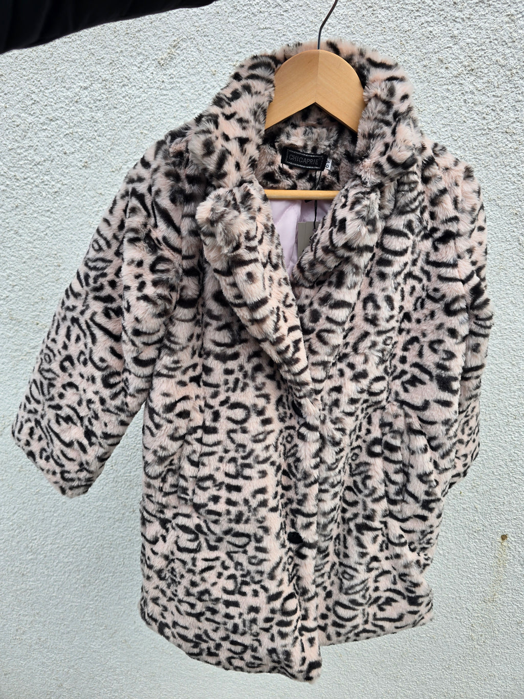 Manteau leopard fourrure synthetique