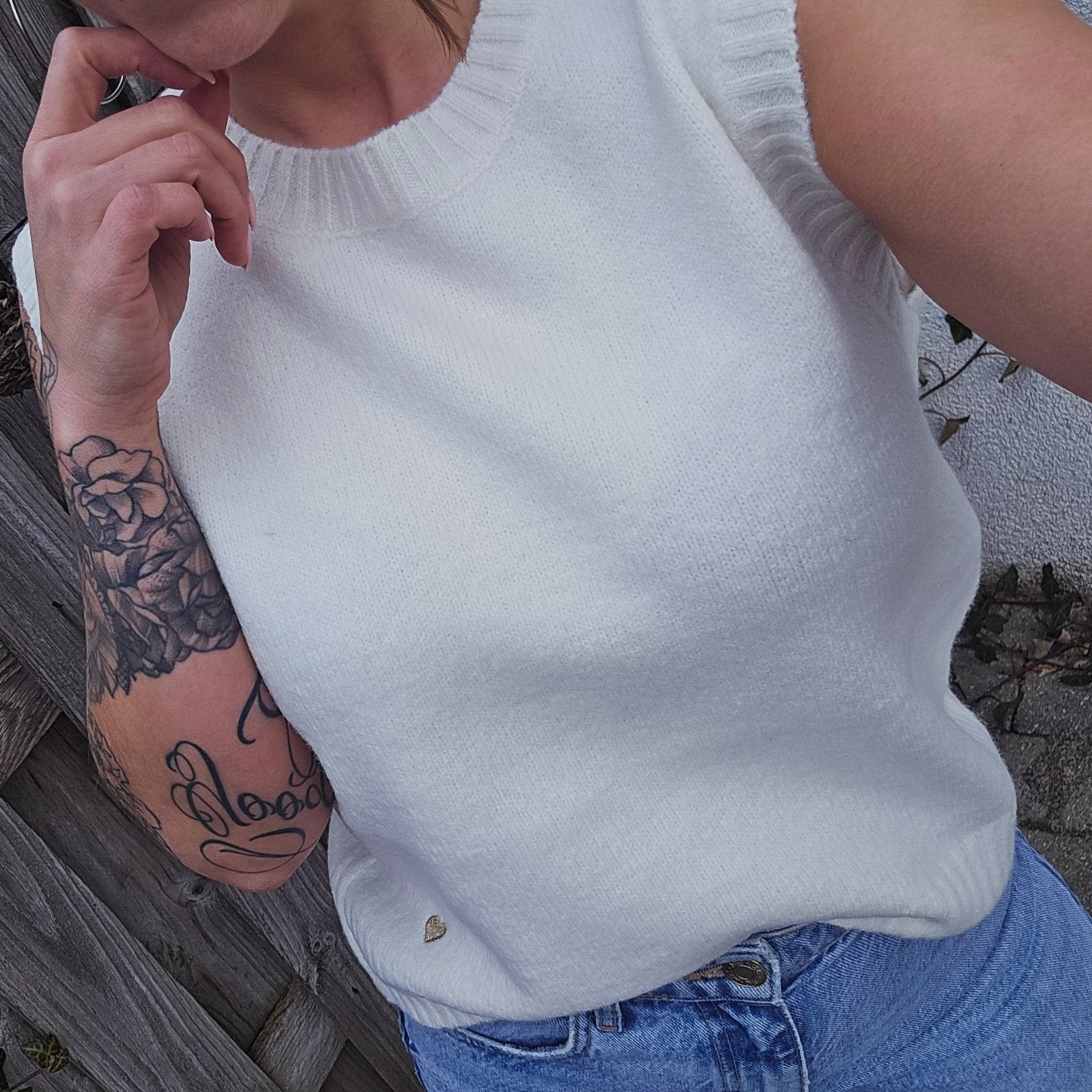 Pull sans manches femme