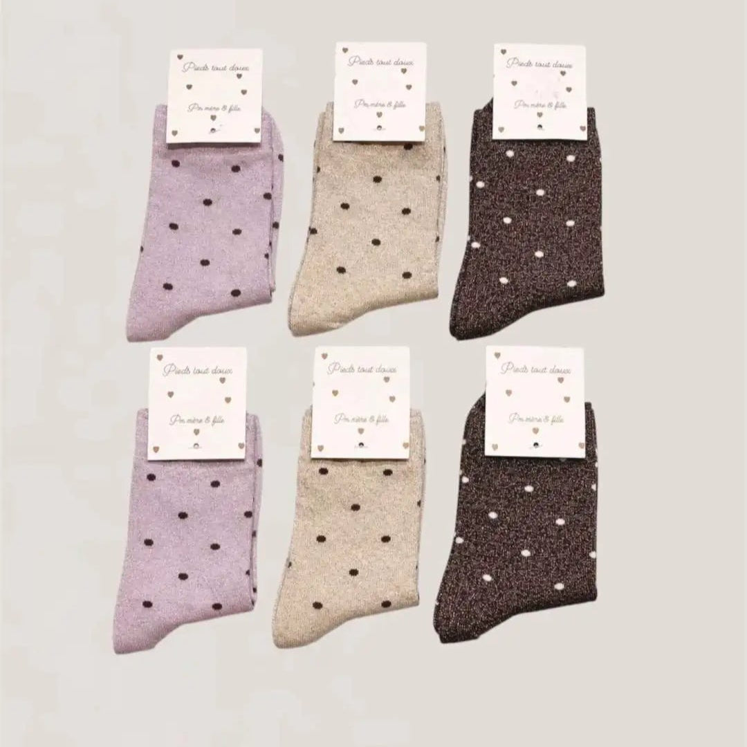 Chaussettes pailletées à pois matchy-matchy