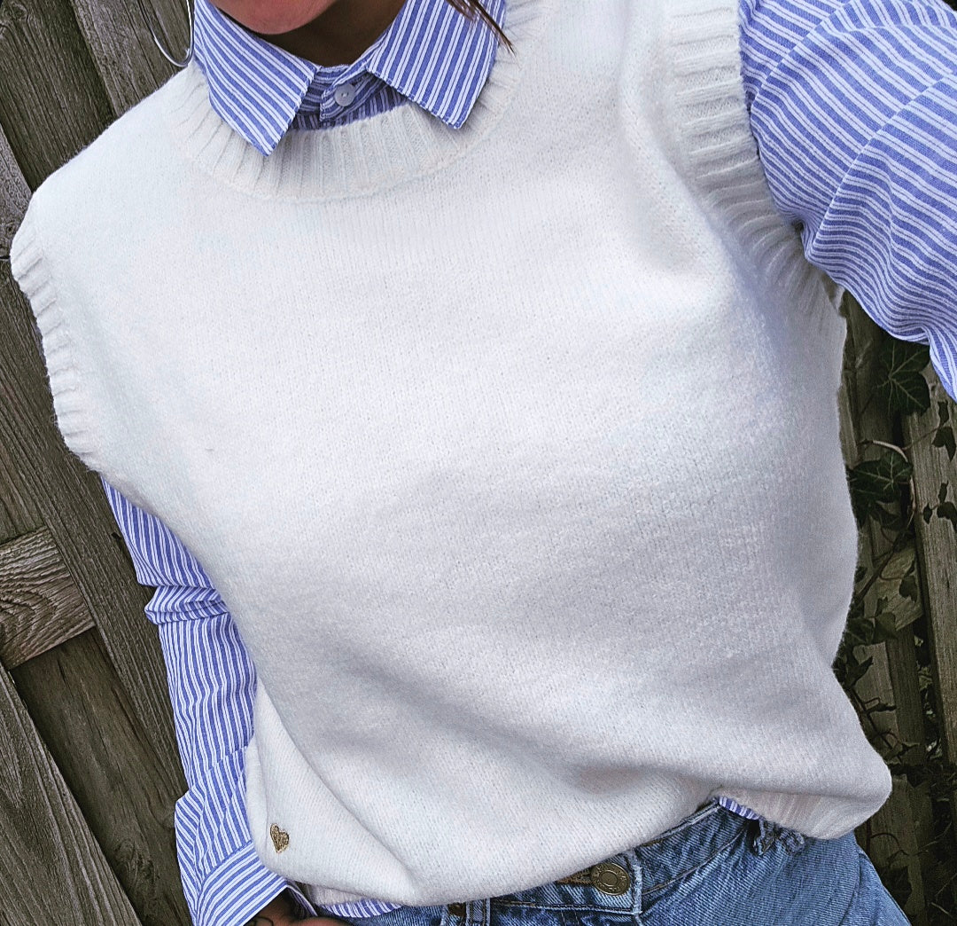 Pull sans manches femme